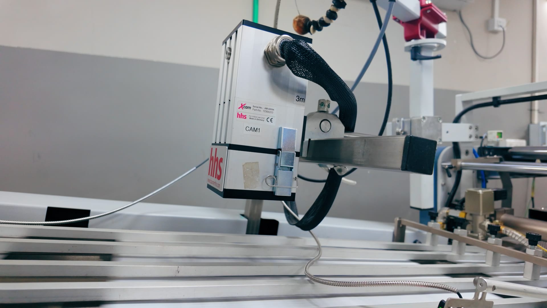 Vision-inspection camera component on the Mudrika manufacturing line